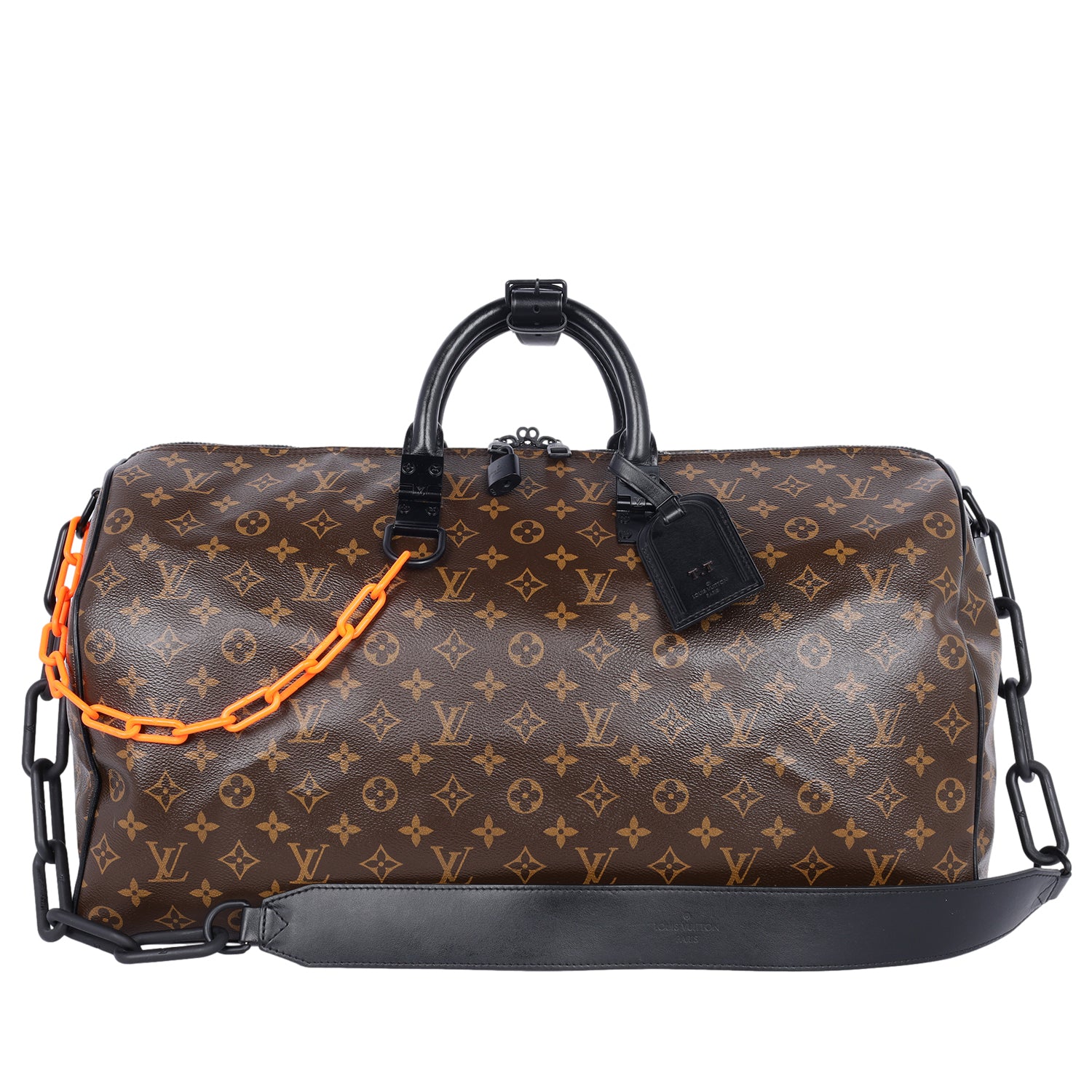 Virgil Abloh Monogram Chain Keepall Bandouliere 50 Duffle (Authentic P –  The Lady Bag