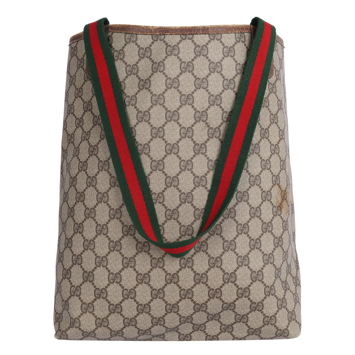 Gucci Web Loop Supreme Canvas Large Tote Bag AUTHENTIC, Cert of  Authenticity.