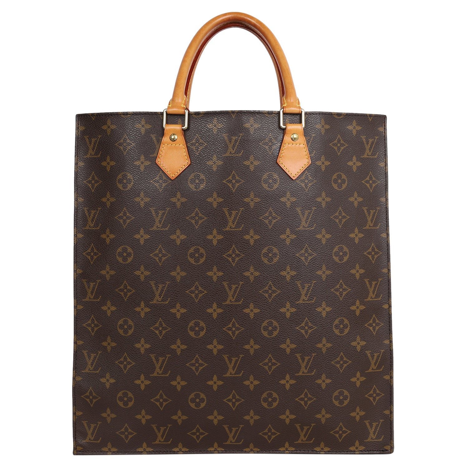 Louis Vuitton Sac Plat Bb Monogram Tote Bag Leather Crossbody Handbag  Authentic