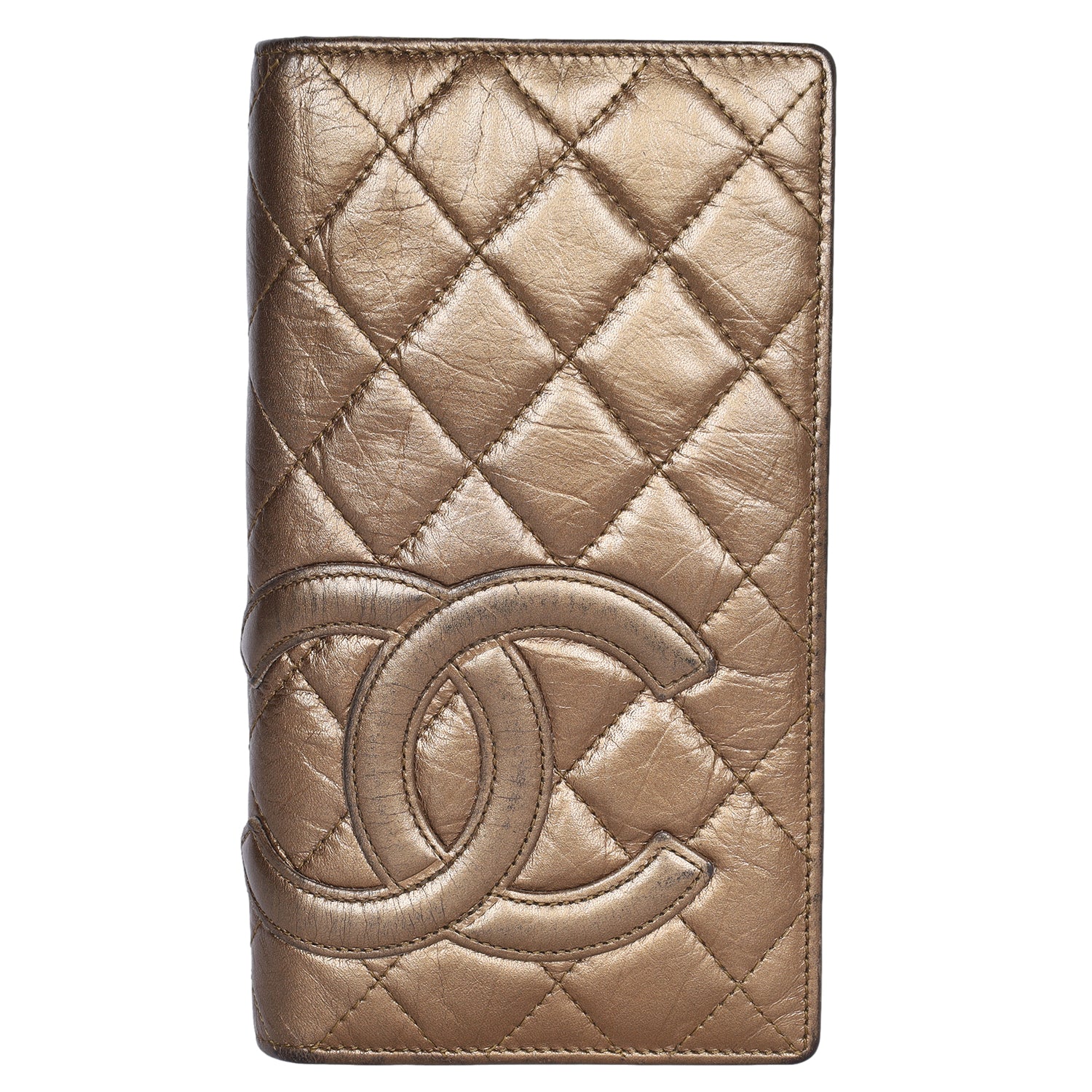Gold Lou quilted metallic cracked-leather belt bag