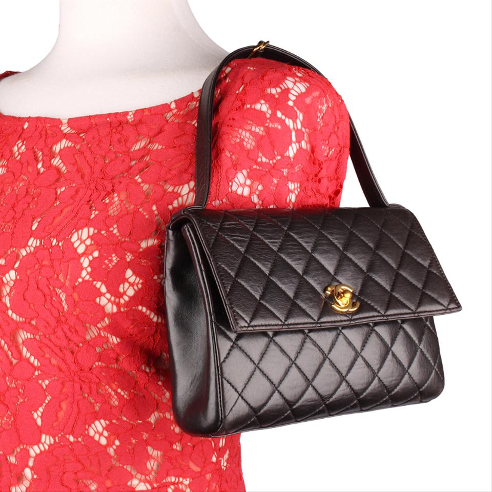 Lambskin Quilted Small Trendy Top Handle Flap Bag