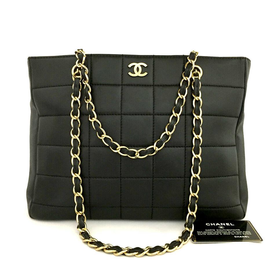 Chanel Pre-Owned 2002 Choco Bar CC chain tote bag - ep_vintage