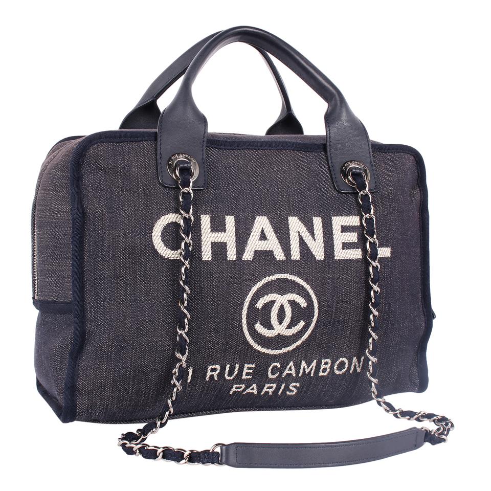 Chanel Deauville Canvas Drawstring Backpack