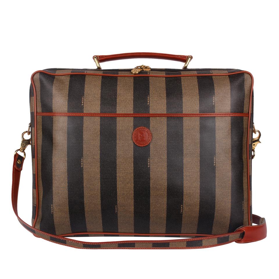 Genuine Leather Vintage Stripe Messenger Bag