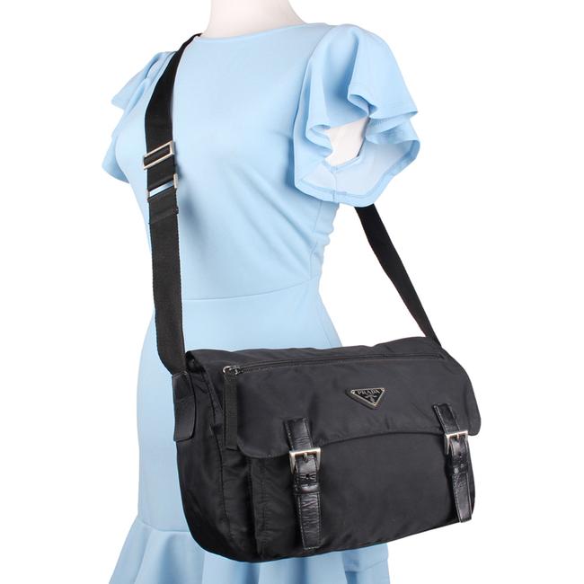 Prada Messenger Bag Blue Leather Perfect Condition