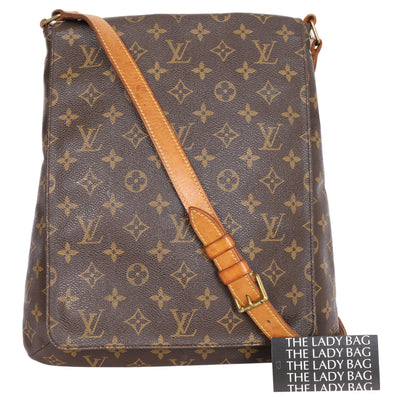 Pre-Owned Louis Vuitton Musette Monogram Brown Shoulder Bag 