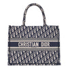 Christian Dior Signature Medium Book Tote In Blue Oblique Canvas