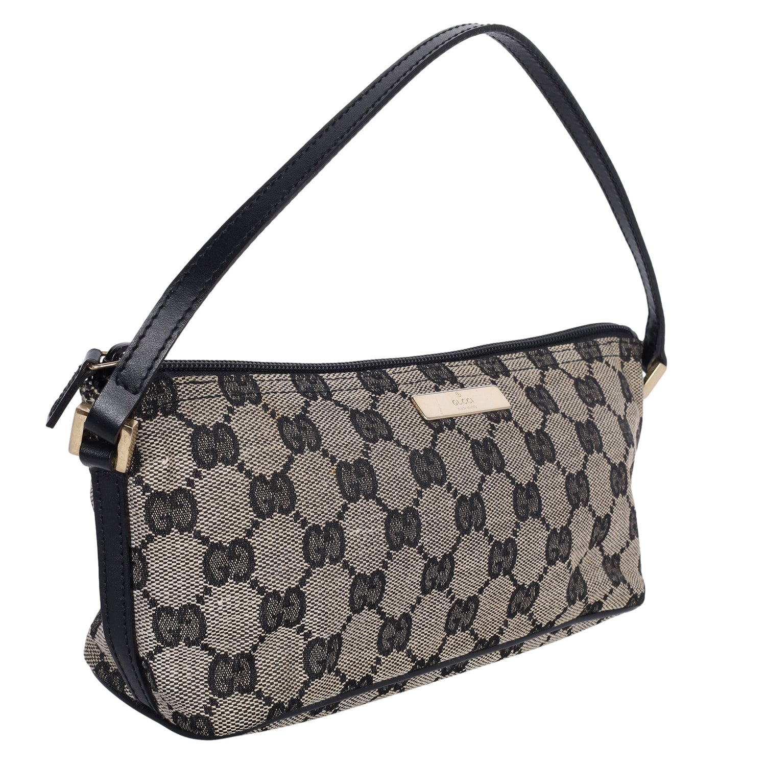 Gucci GG Canvas Mini Pochette - Black Handle Bags, Handbags - GUC1309671