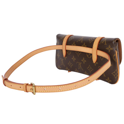 Louis Vuitton Pochette Marelle Brown Canvas Clutch Bag (Pre-Owned)