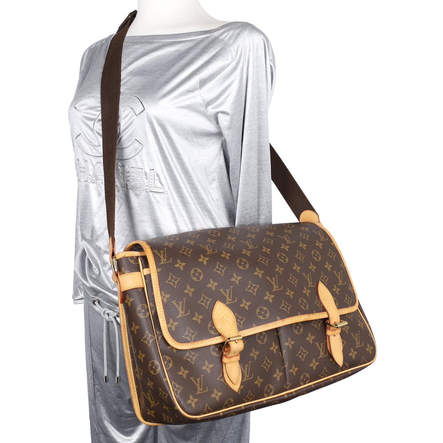 Louis Vuitton Messenger Monogram Sac Gibeciere Gm 11lk1206 Brown Coated  Canvas Cross Body Bag, Louis Vuitton