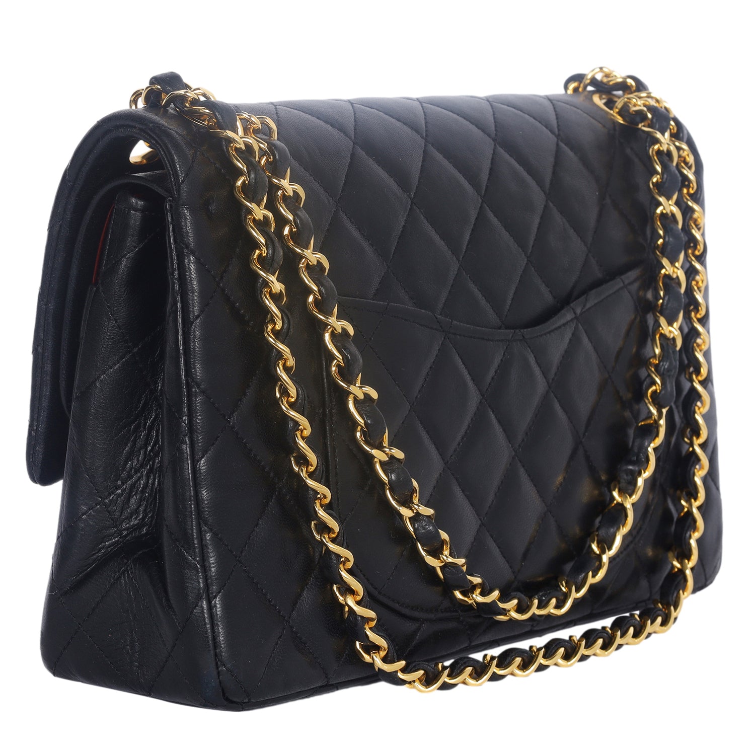 Chanel Vintage Classic Double Flap Bag 24C Quilted Lambskin Medium