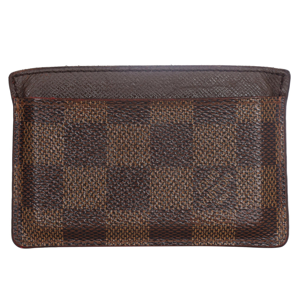 Louis Vuitton Daumier Ebene Credit Card Wallet Brown