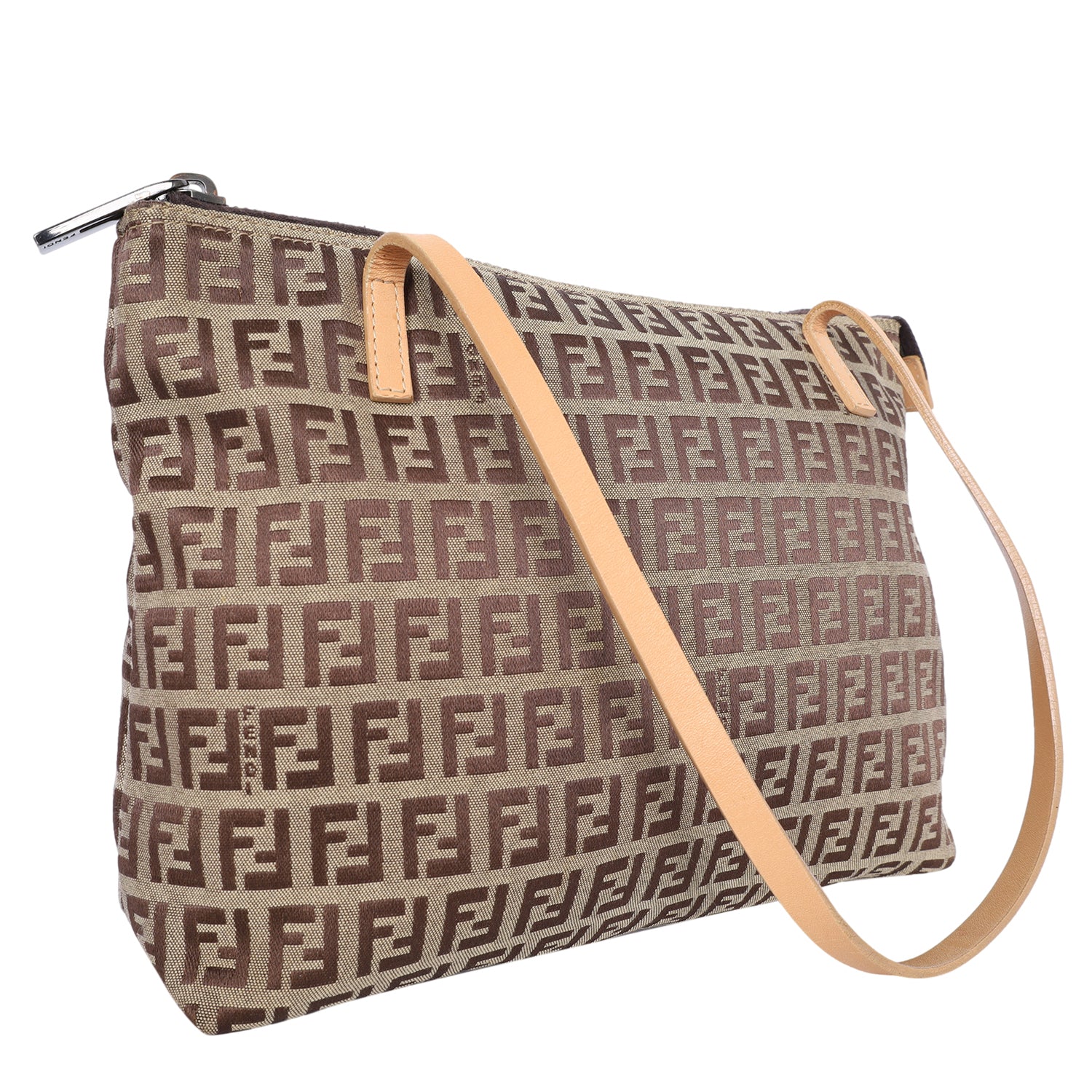 Fendi Pre-Owned Zucchino Baguette Handbag - Brown for Women
