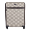 GG Supreme Monogram Selleria Calfskin Four Wheel Suitcase Beige Ebony Cocoa (Authentic Pre-Owned)