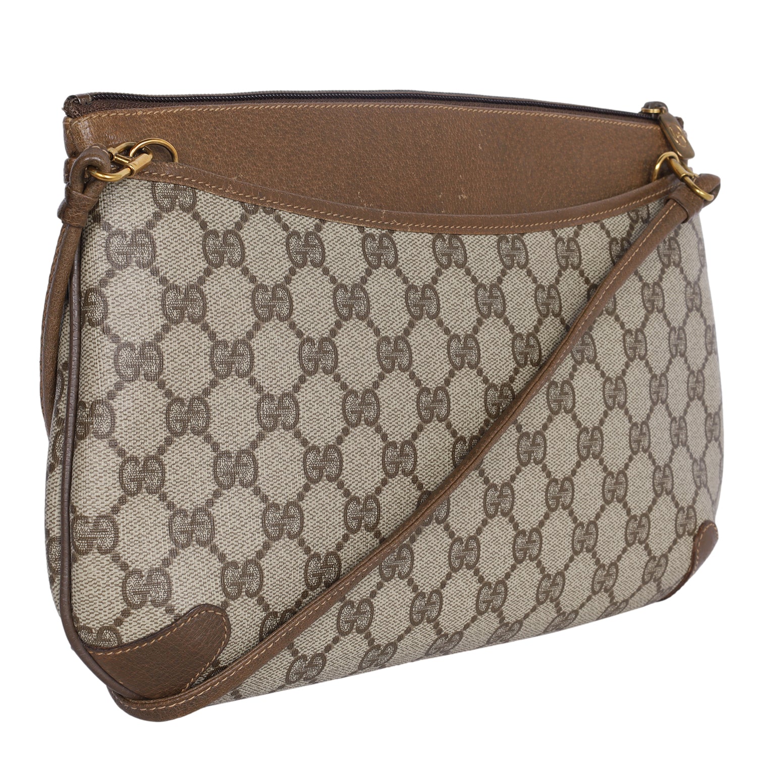 Gucci Pre Owned designer Signature Monogram Shoulder vintage Handbag Purse