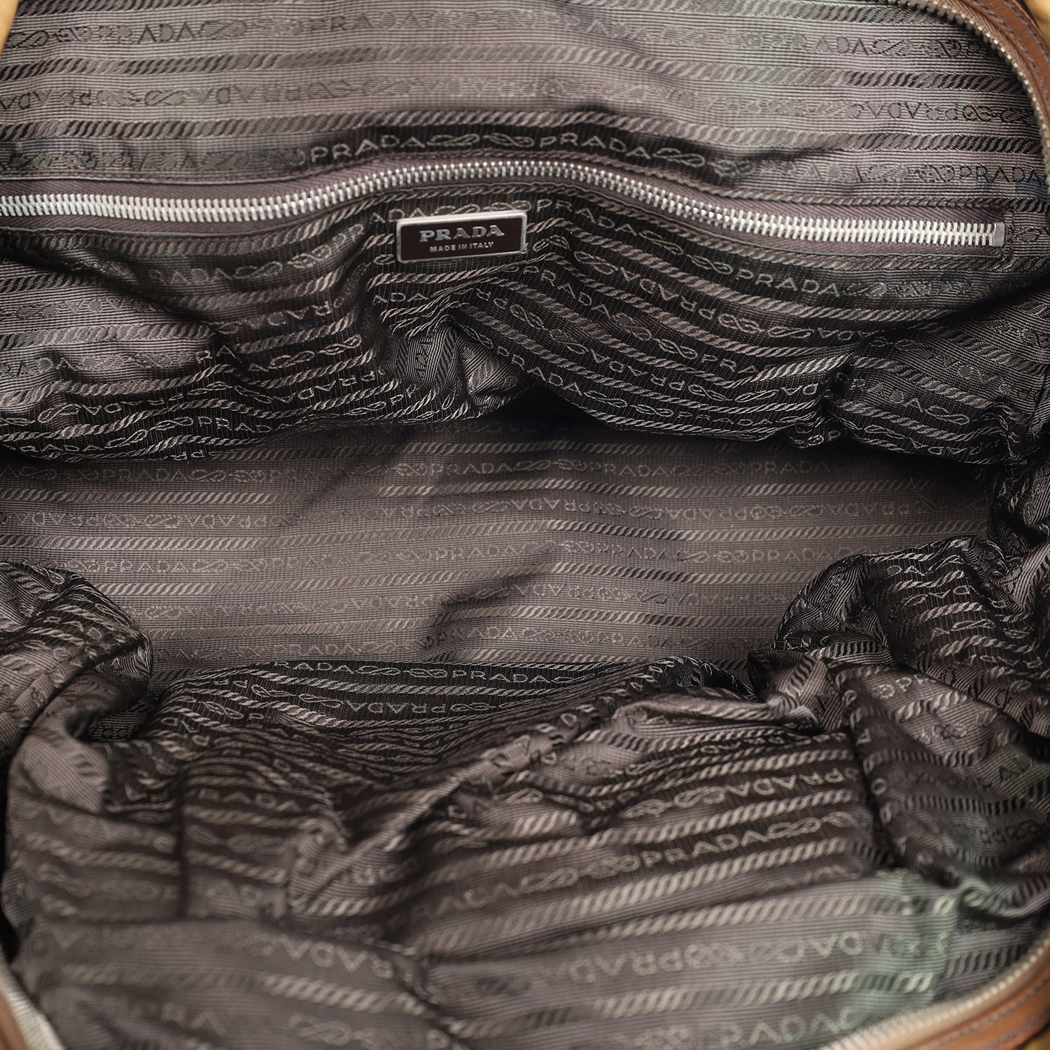 Prada Tessuto Nylon Duffle Shoulder Bag (Authentic Pre-Owned