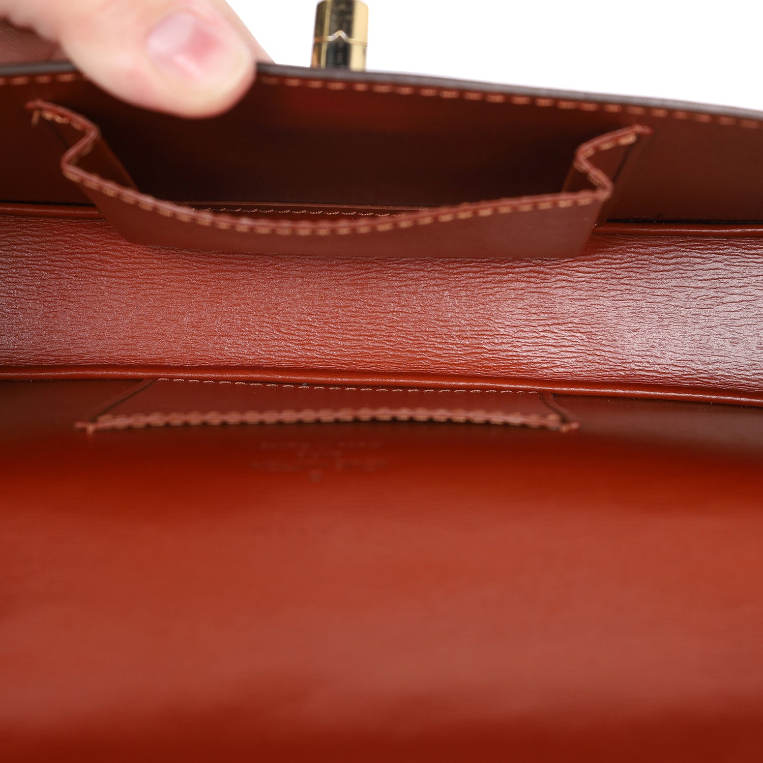 Brown Epi Leather Passport Wallet | savyshop