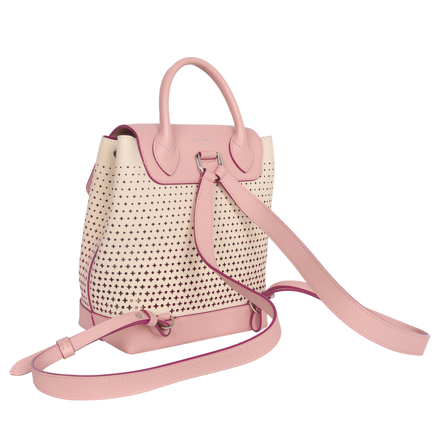 Lockme leather handbag Louis Vuitton Pink in Leather - 28114324