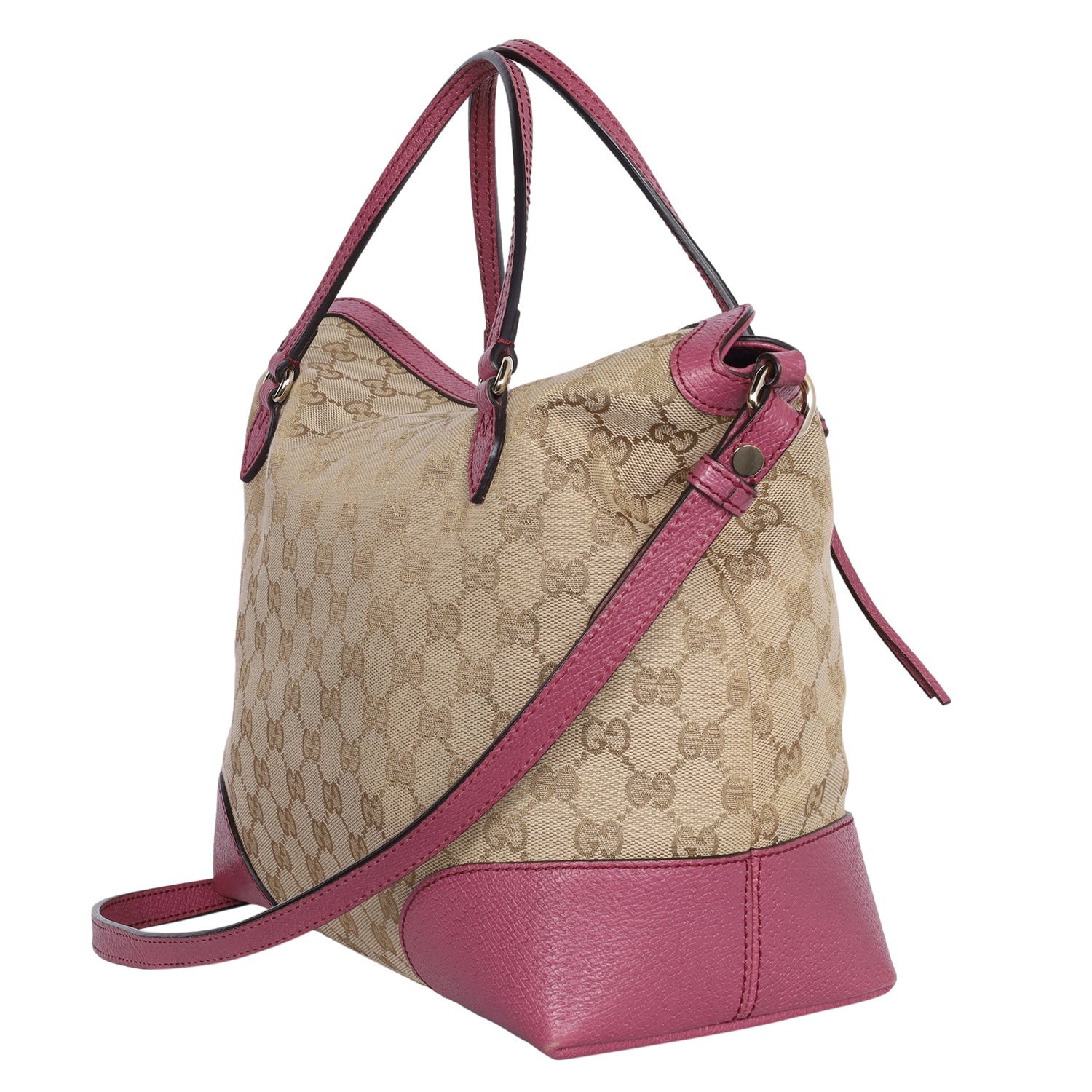 Gucci Bree Top Handle Bag GG Canvas with Leather Small at 1stDibs