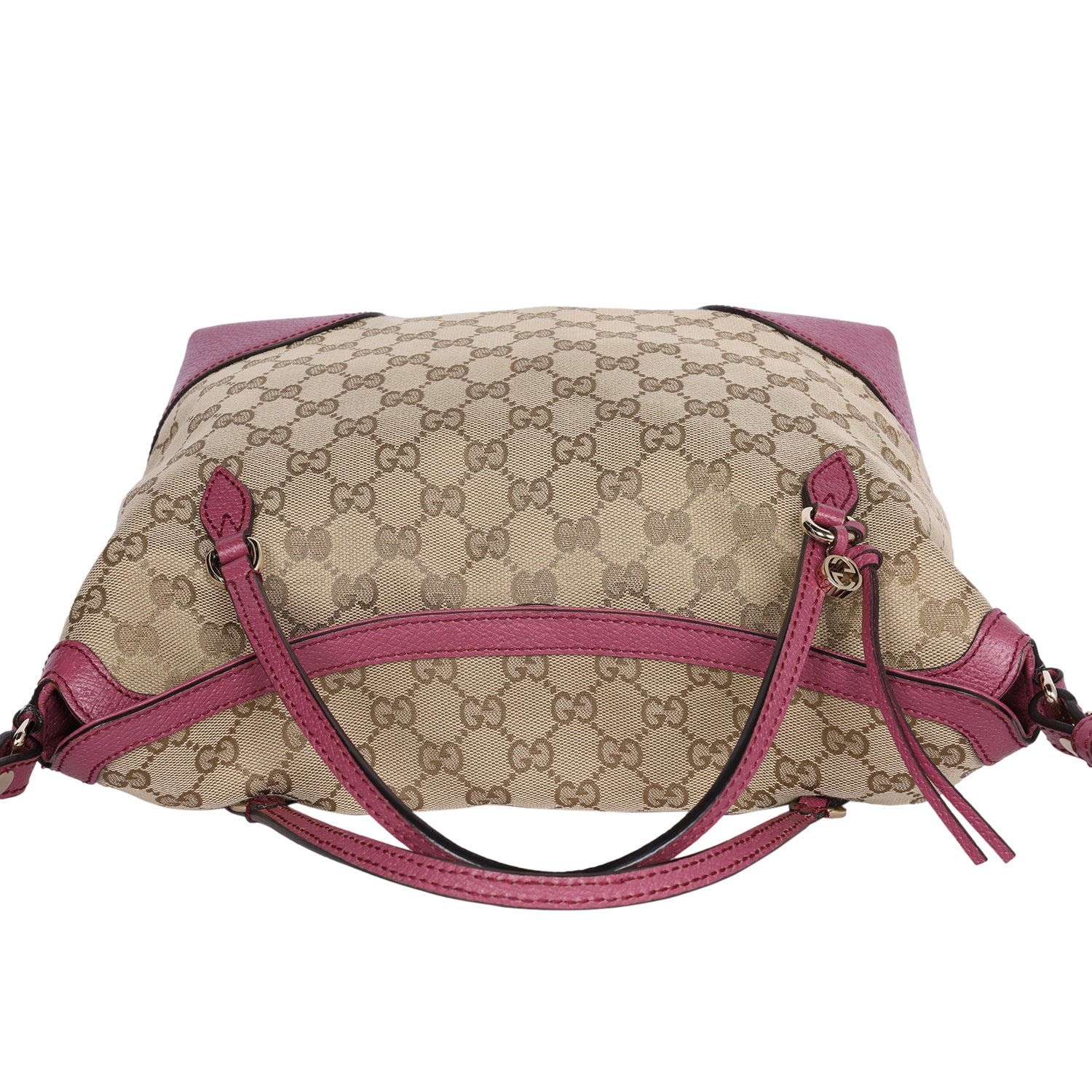 Gucci Purple Original GG Canvas Bree Top Handle Tote Small