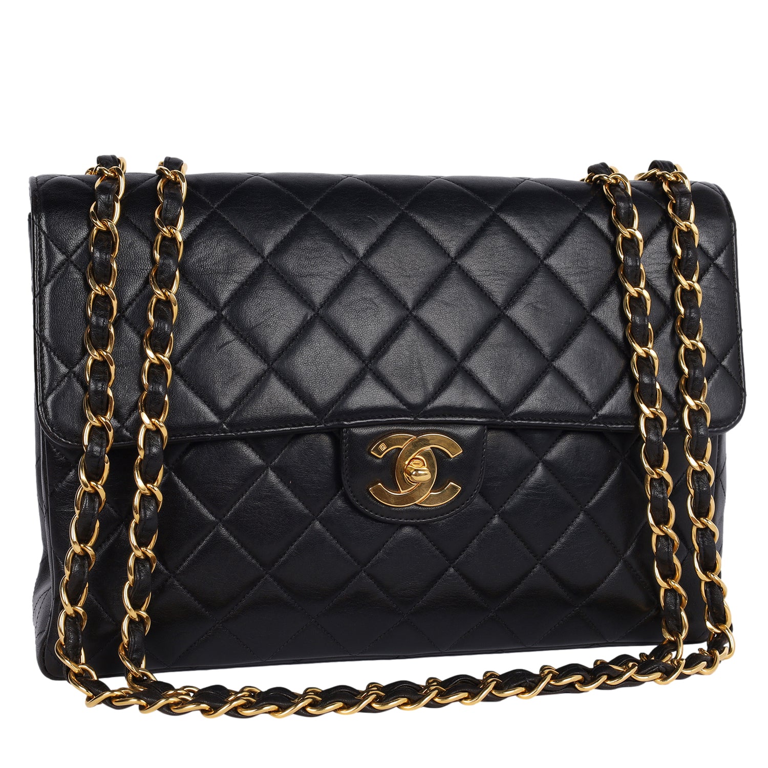 Pre-owned Chanel 2000-2002 Cc Matelassé Bracelet Bag In Black