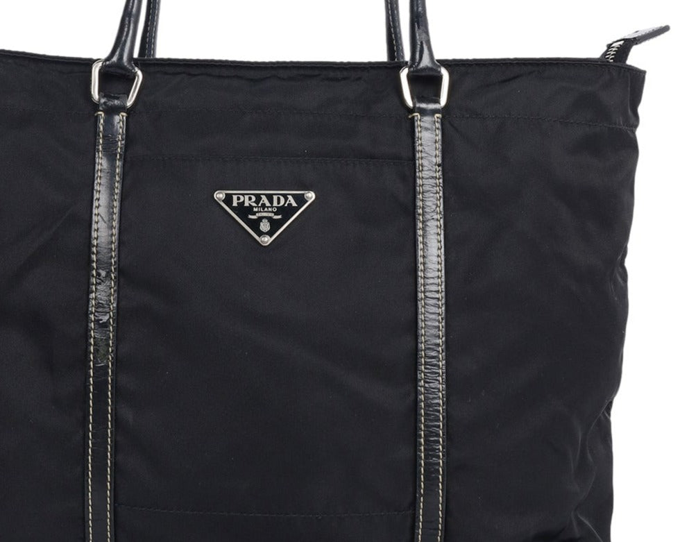 PRADA Pattina Tessuto Leather Crossbody - Designer Closet