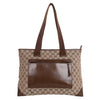 GG Monogram Canvas Leather Tote Shoulder Bag