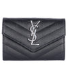 YSL Monogram Small Flap Wallet in Grained Leather (Authentic pre-owned)