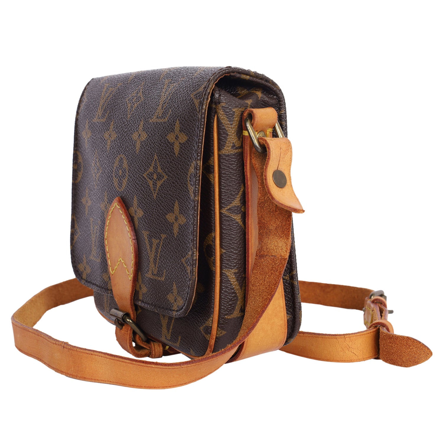 Louis Vuitton Monogram Cartouchiere PM Mini Crossbody Bag Leather