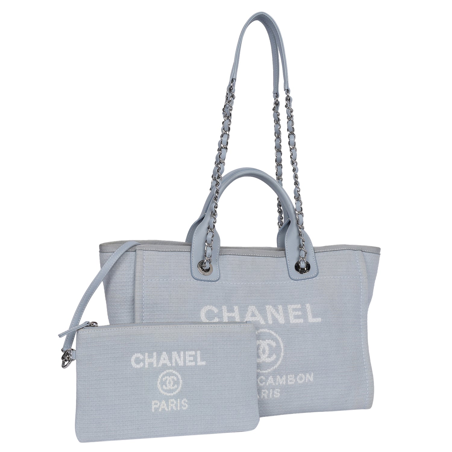 Chanel Deauville Medium Tweed Beige Tote - BrandConscious Authentics