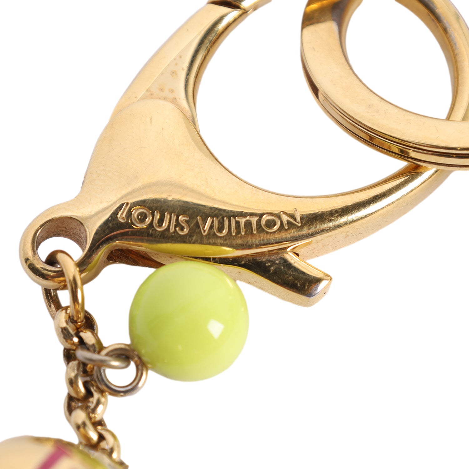 Louis Vuitton Porto Monet Cool Enamel Key Chain Charm Rayleur Coin