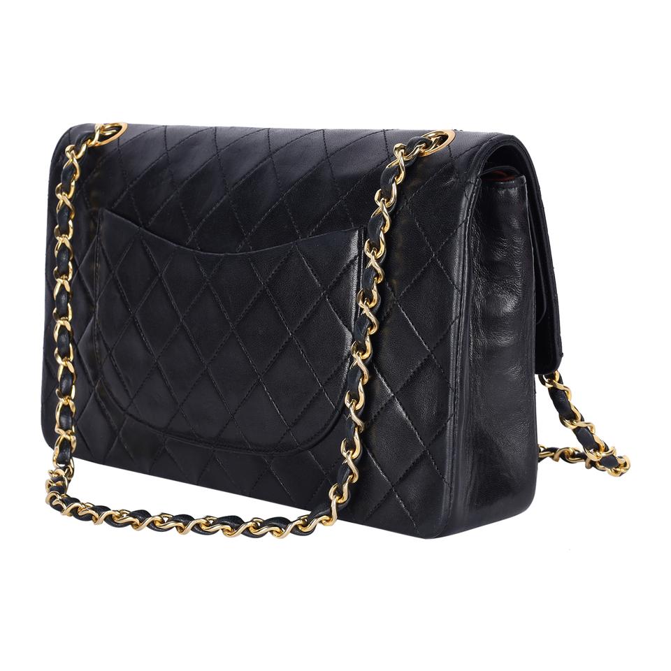 Chanel Pre-owned Medium Double Flap Shoulder Bag - Black