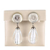 Silver Drop Clip Earrings (Authentic Pre-owned)