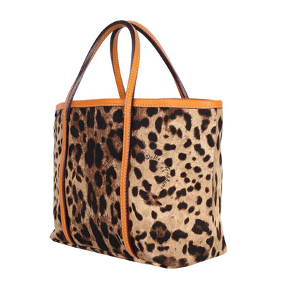 Brown Dolce&Gabbana Miss Escape Leopard Print Tote