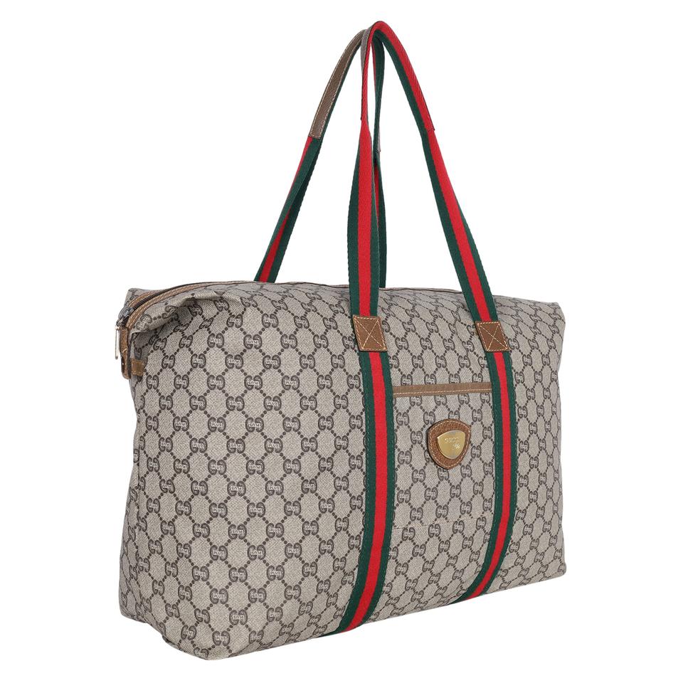 Genuine Vintage Gucci GG Brown Monogram Tote Travel Bag