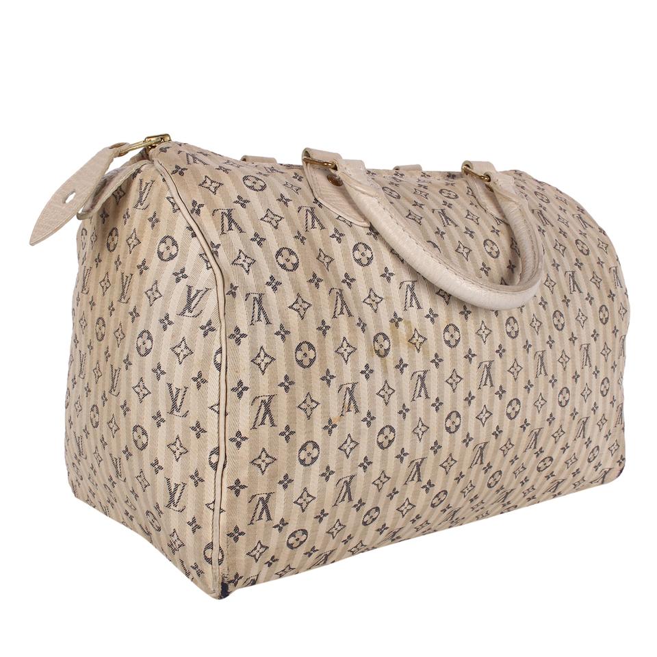 Louis Vuitton White Canvas Monogram Mini Lin Speedy 30 Handbag - ShopStyle  Tote Bags