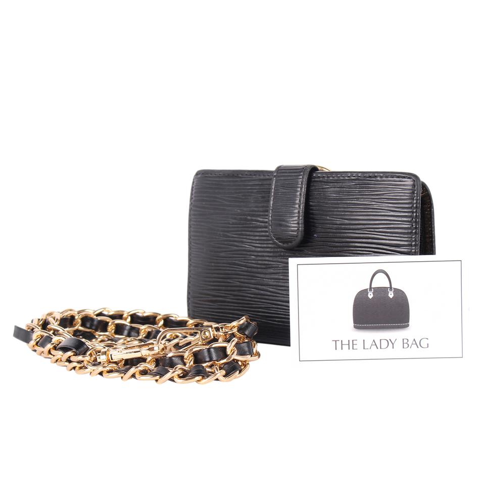Louis Vuitton Wallet Purse Coin Case Epi Black Leather unisex