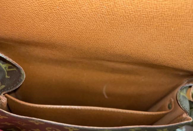 Louis Vuitton Brown Coated Canvas Cartouchiere Shoulder Bag GM