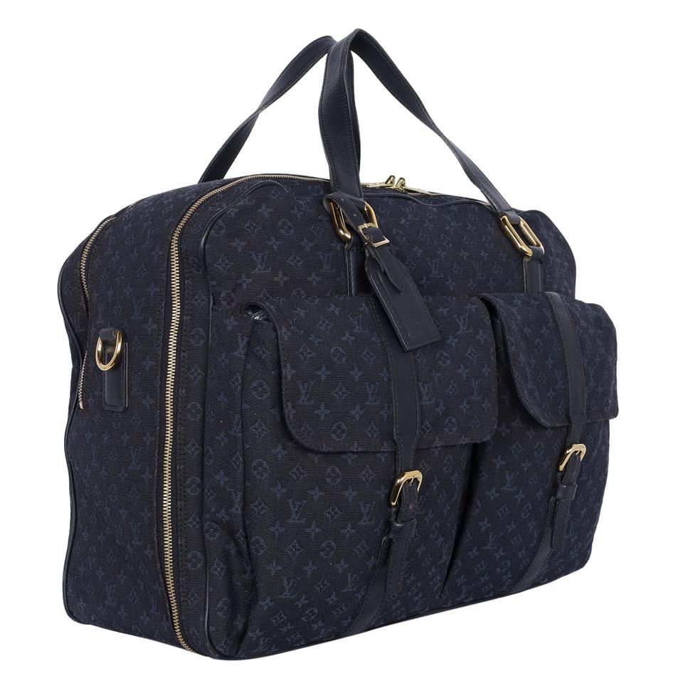 Leather travel bag Louis Vuitton Blue in Leather - 28843133
