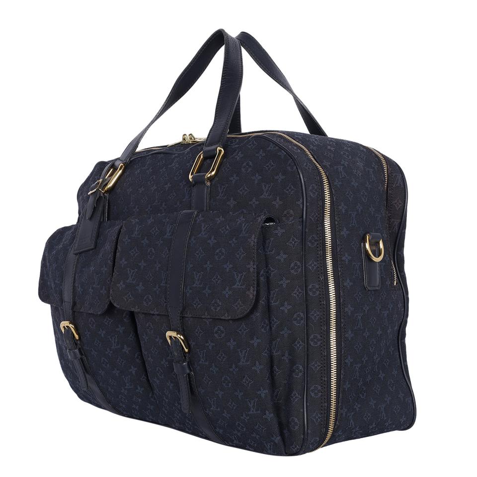 Leather travel bag Louis Vuitton Blue in Leather - 28843133