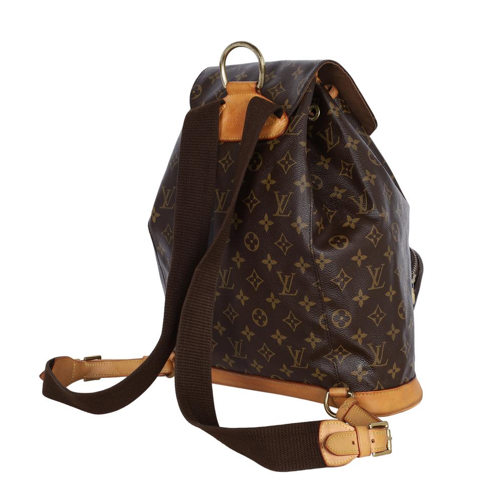LOUIS VUITTON Montsouris GM Backpack (Olive Green & Brown Monogram)