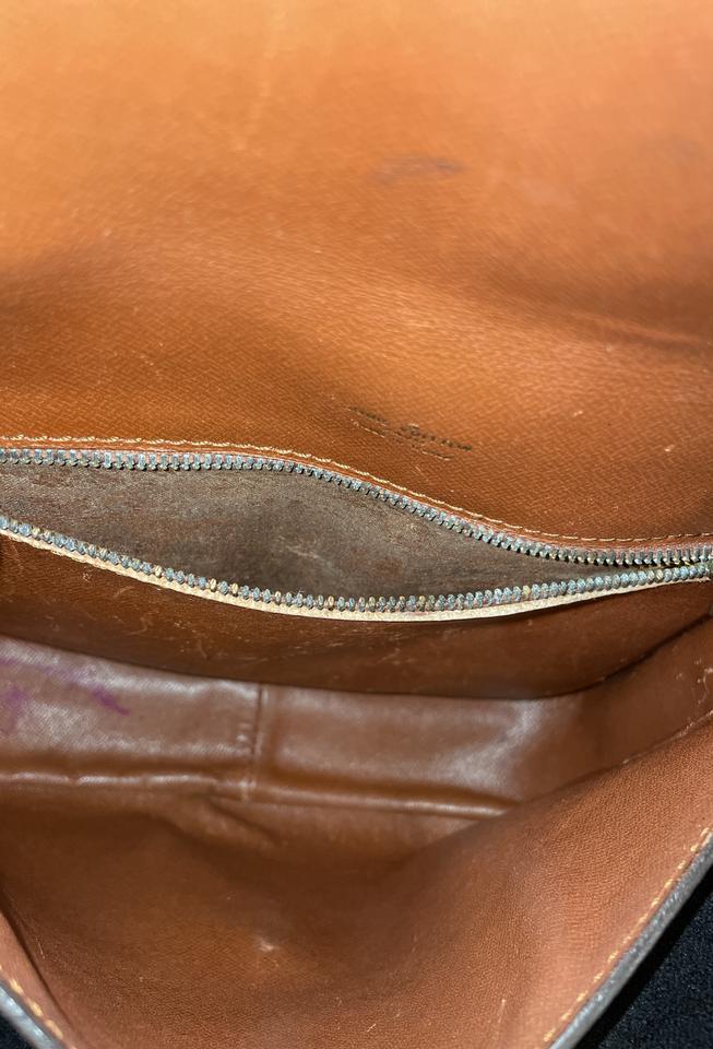 LOUIS VUITTON Saint Cloud GM Shoulder Bag Monogram Leather Brown M51242  61SG155