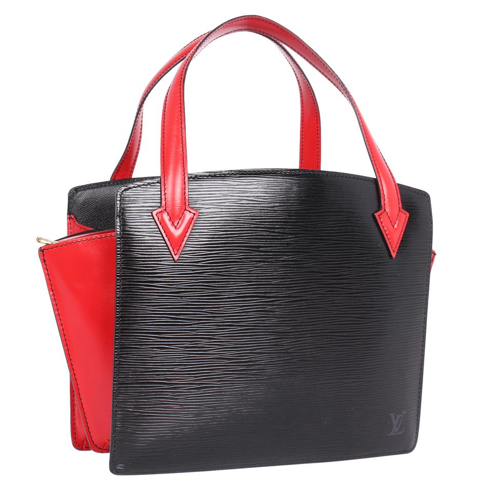 Louis Vuitton Epi Varennes Handbag Black Red Ladies Authentic Used