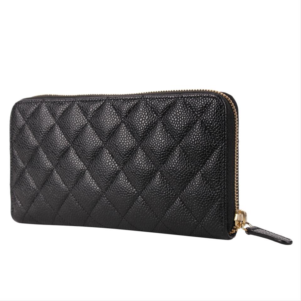 Chanel Black Quilted Calfskin Leather Reissue L-Gusset Zippy Wallet