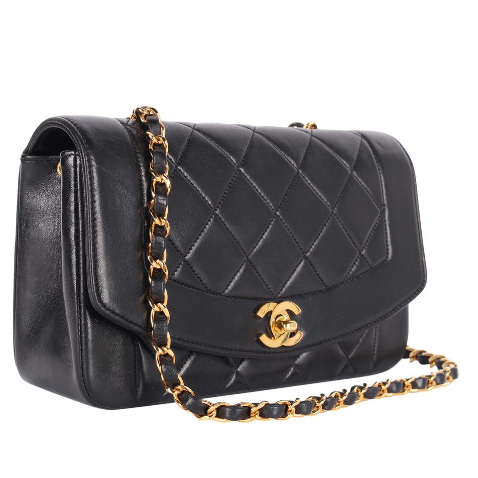 RvceShops Revival, Black Chanel Diana Crossbody Bag