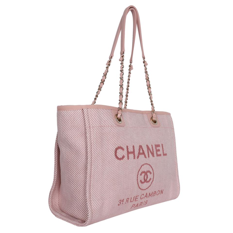 CHANEL Pre-Owned 2020-2021 medium Deauville tote bag, Pink