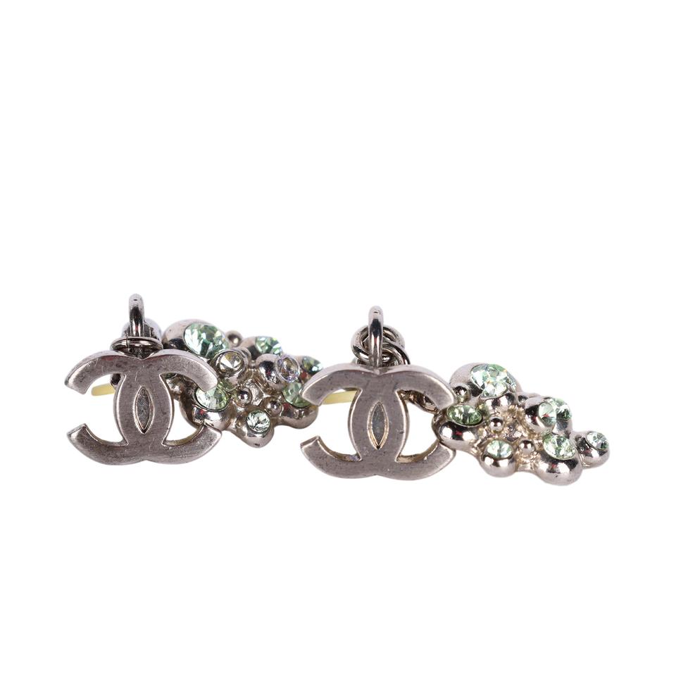 Louis Vuitton Fleur de Monogram Silver Crystals Stud Earrings