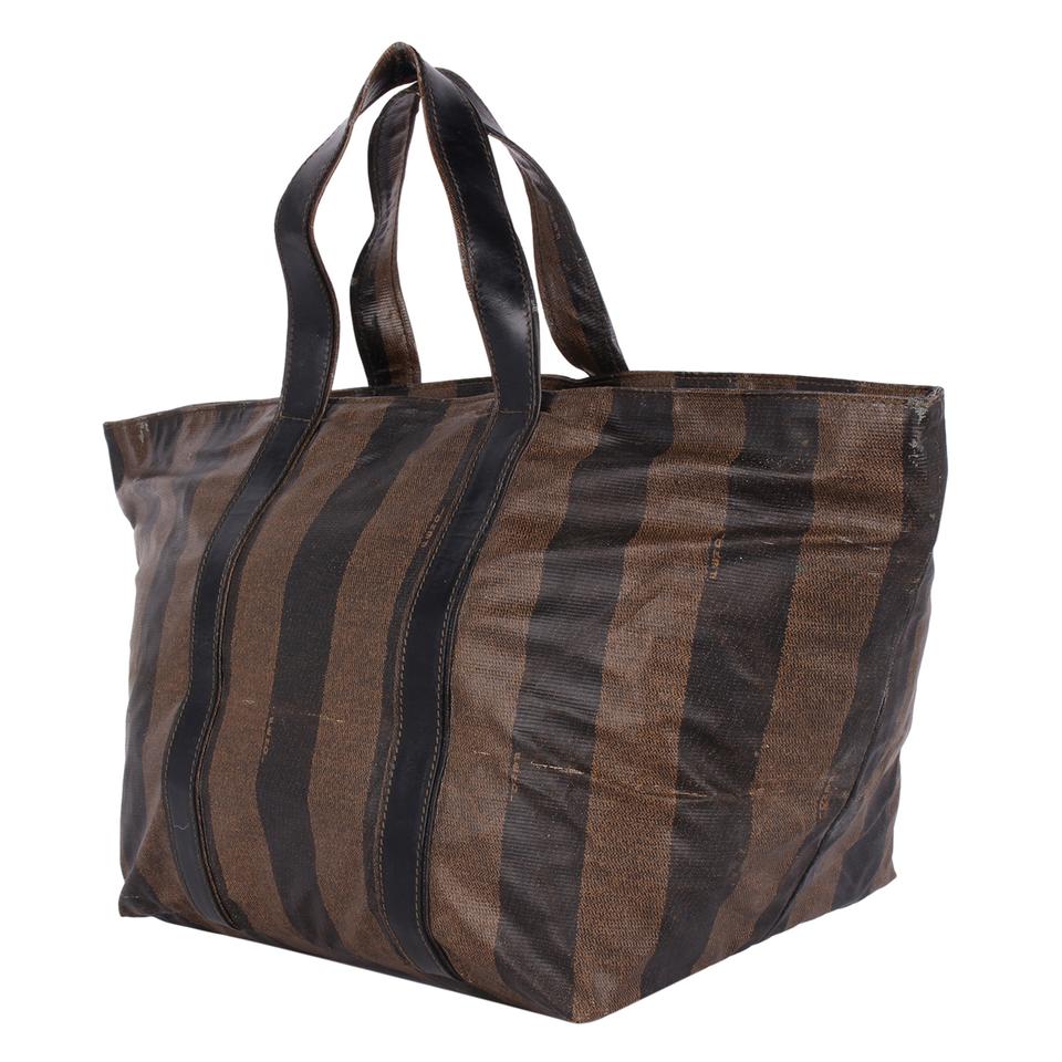 Fendi // Brown Striped Pequin Canvas Tote Bag – VSP Consignment