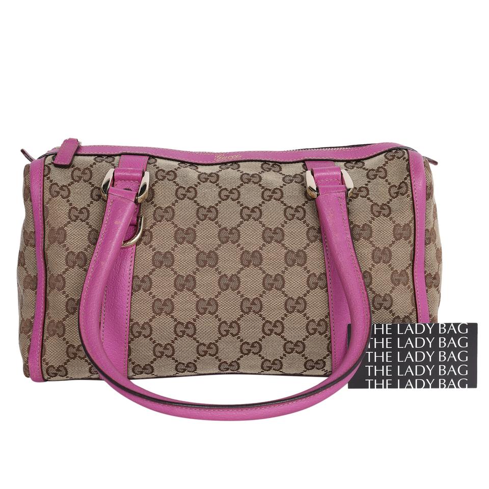 Gucci, Bags, Gucci All Leather Boston Bag Mauve Pink
