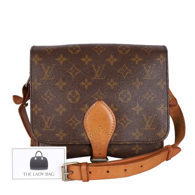 Louis Vuitton Cartouchiere Brown Canvas Shoulder Bag (Pre-Owned